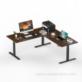 Modern Lifting Dual Motor Office Desk Three Legs Height Adjustable Desk Frame Electric L Shaped Sit Standing Desk